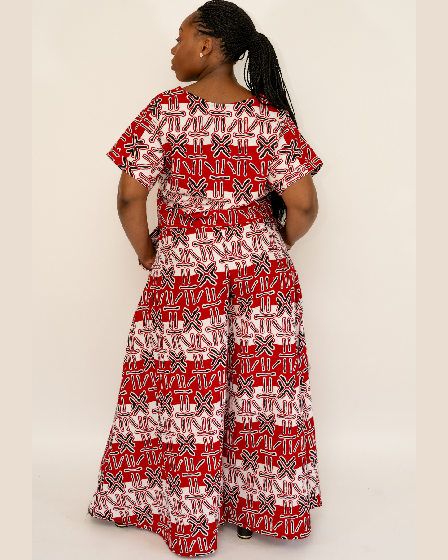Red & White Palazzo Pants