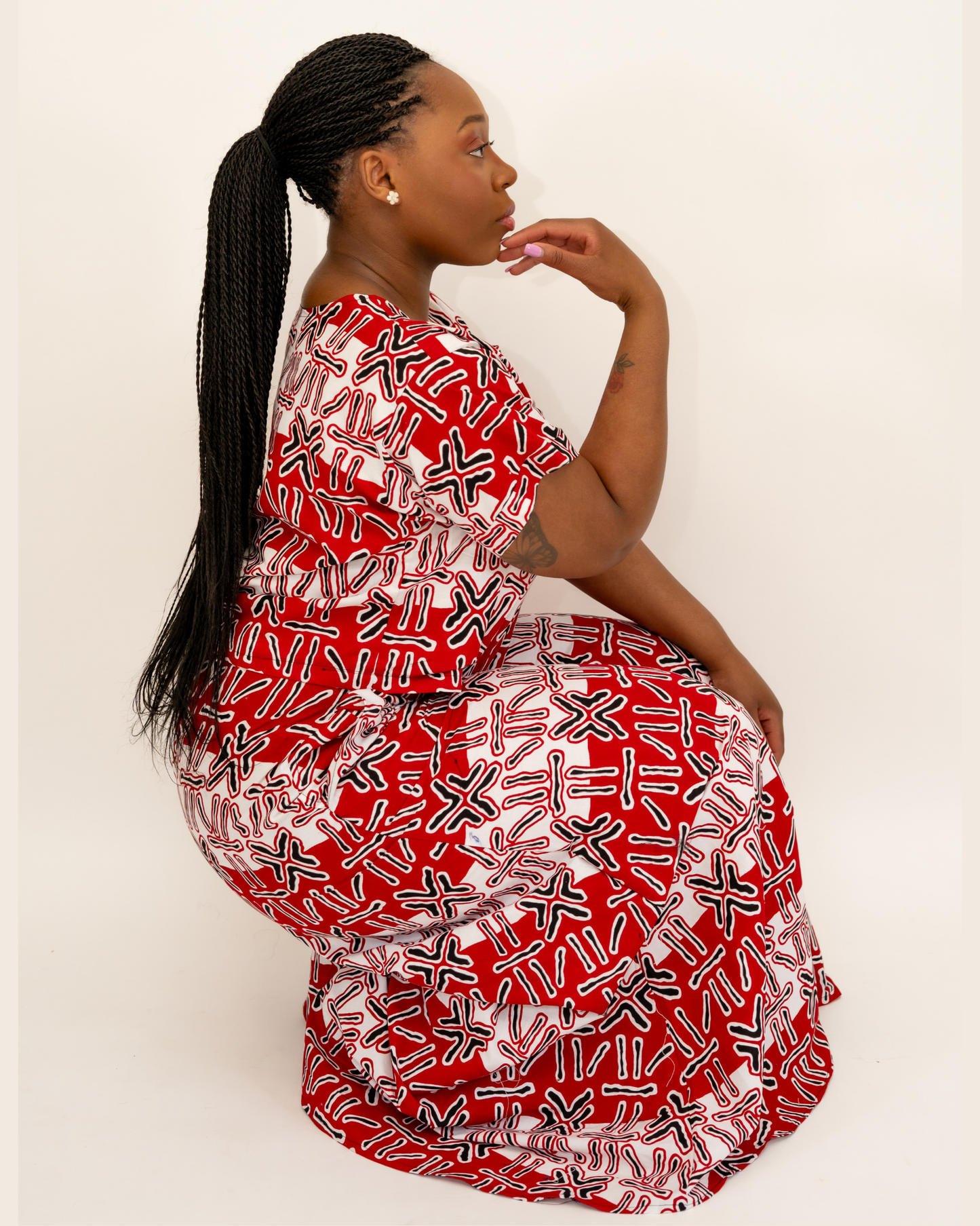 Red & White Matching Set