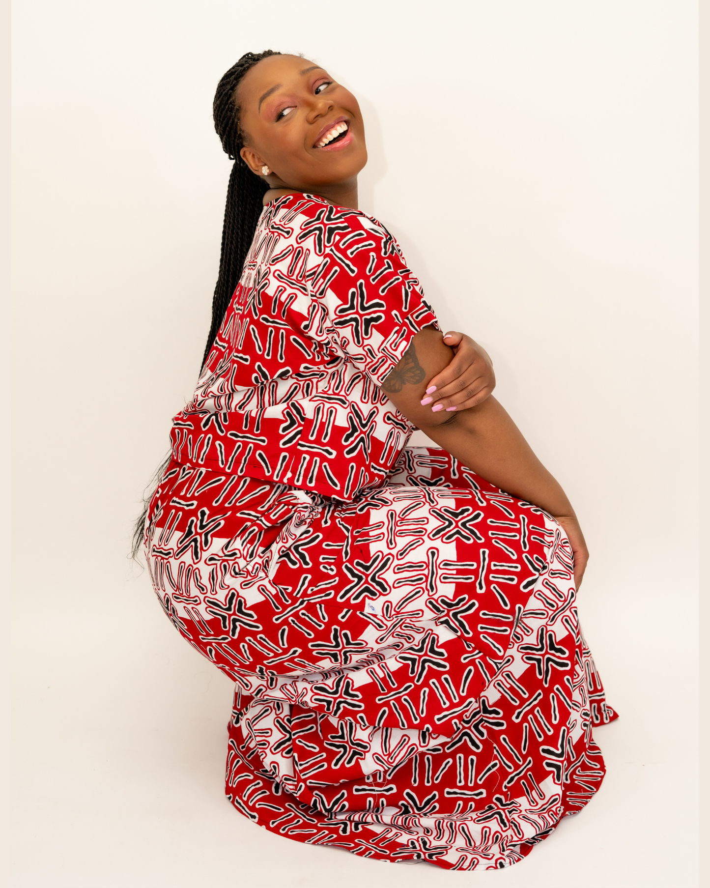Red & White Matching Set