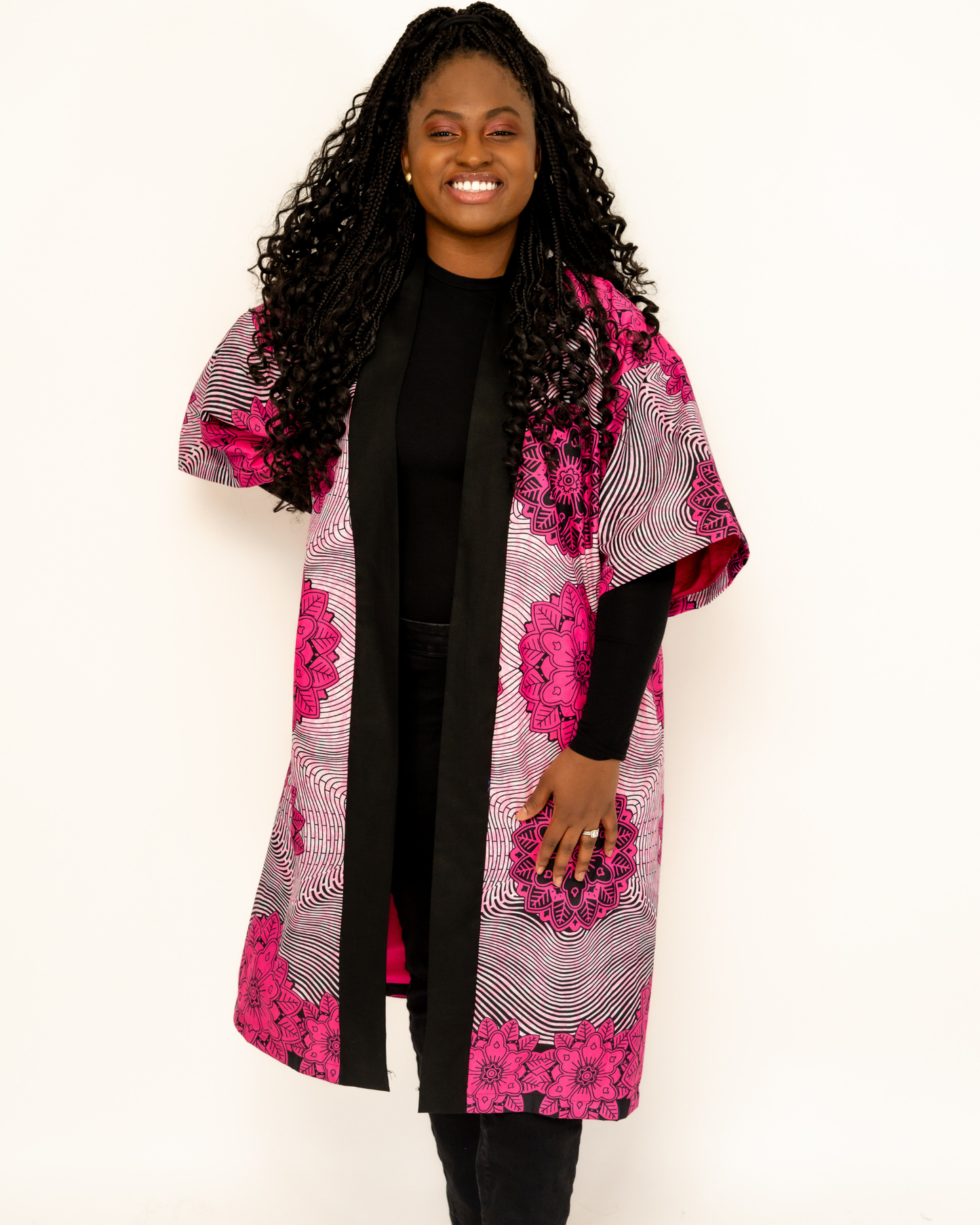 Pink and Black Cardigan