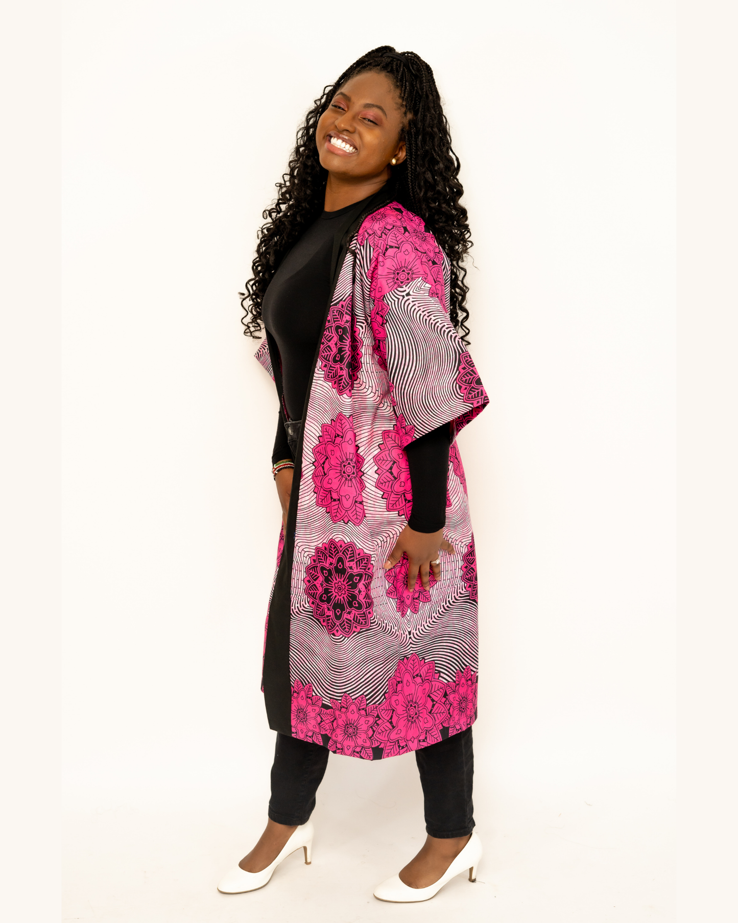 Pink and Black Cardigan