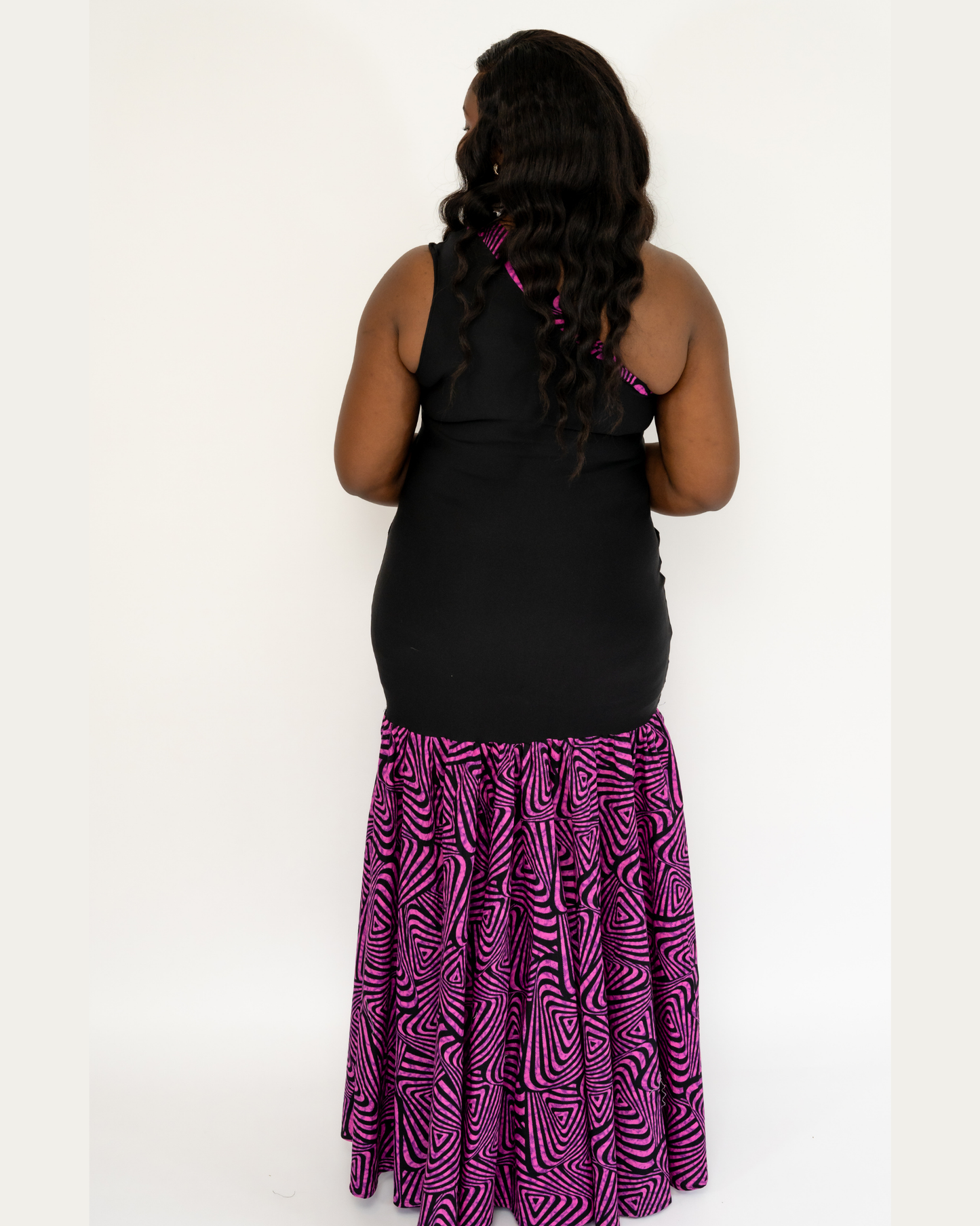 Pink and Black Dress