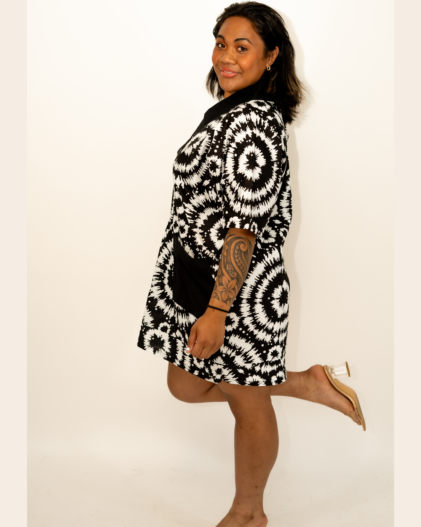 Boubou Kaftan (Black and White A)