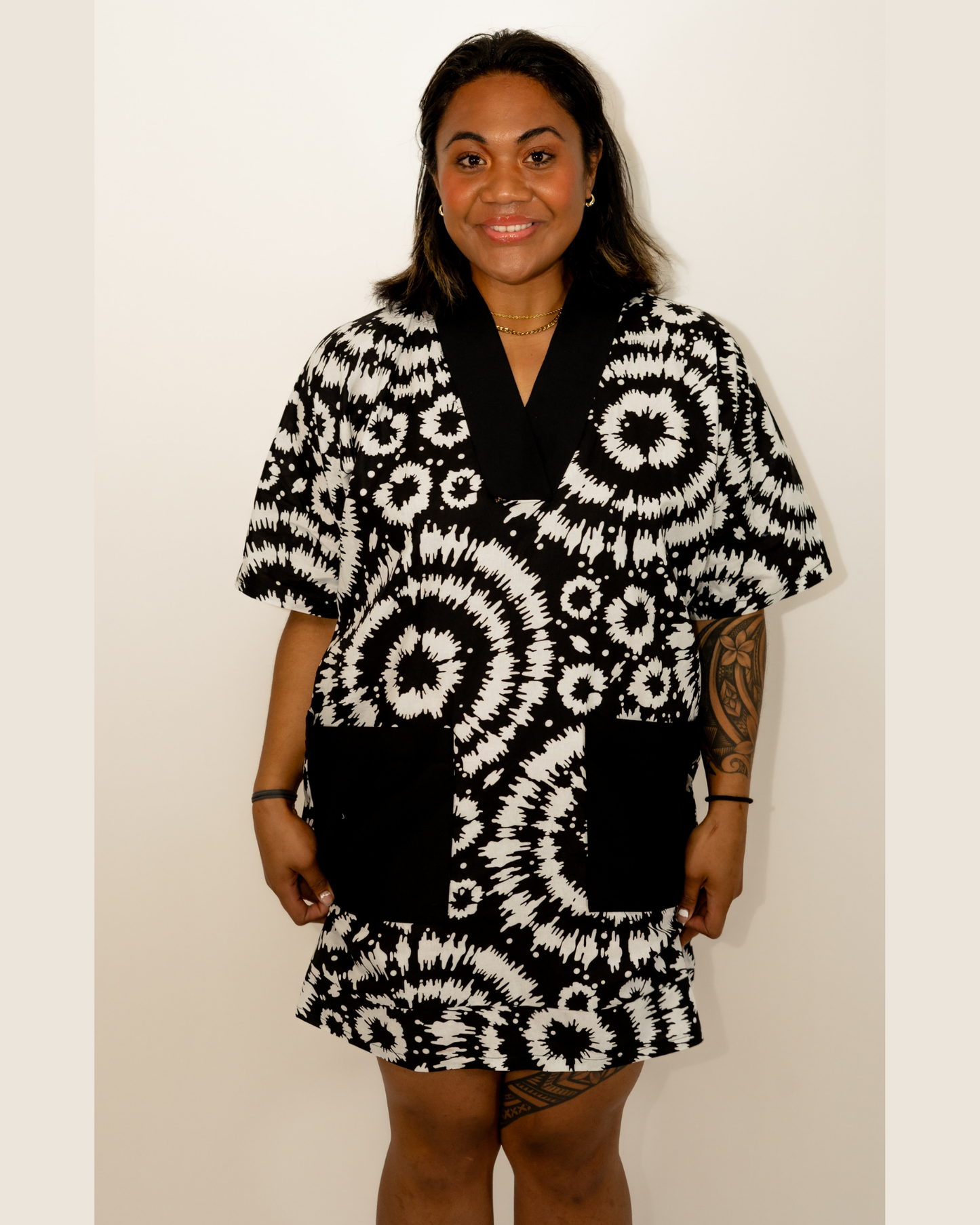 Boubou Kaftan (Black and White A)