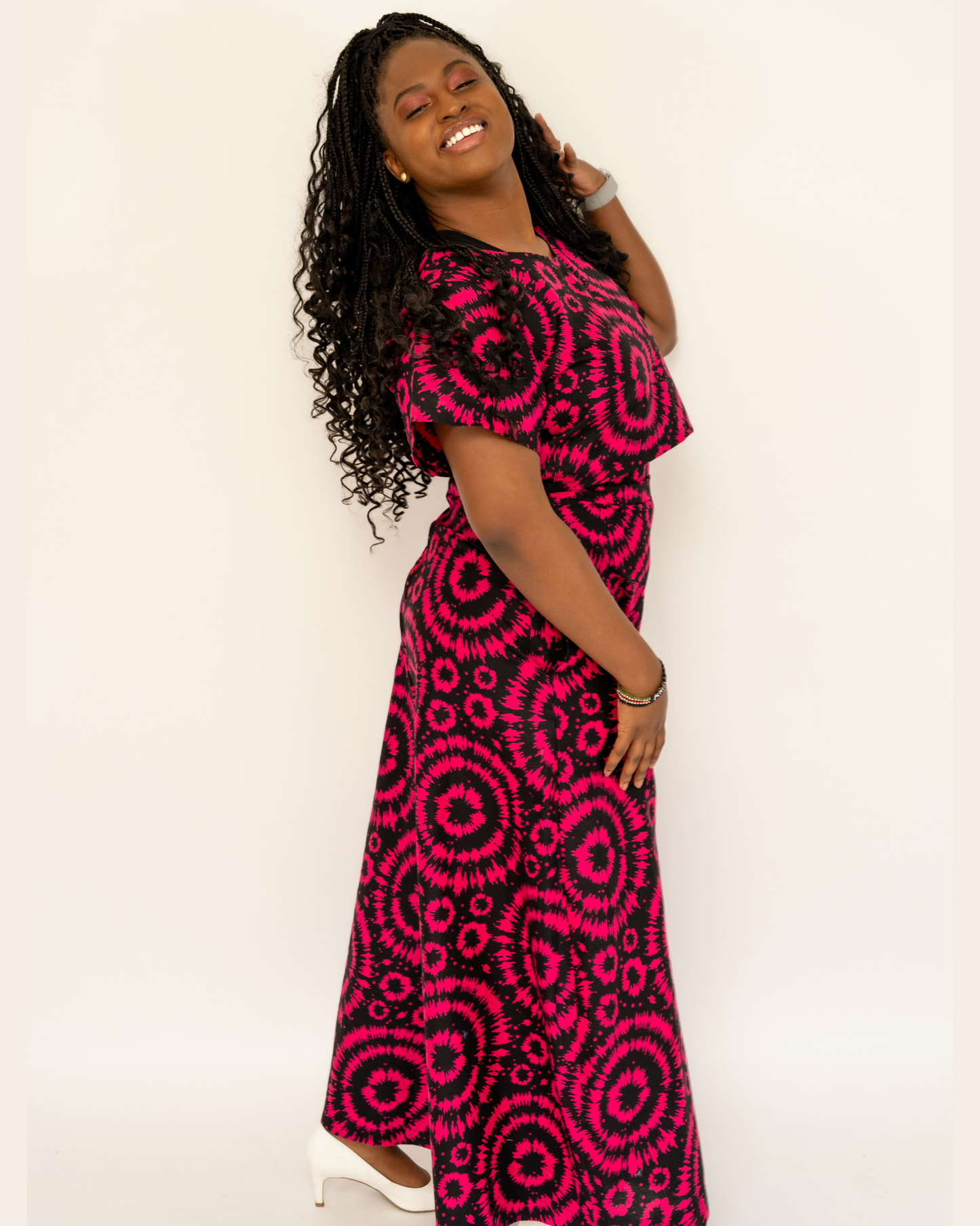 Pink & Black Palazzo Pants