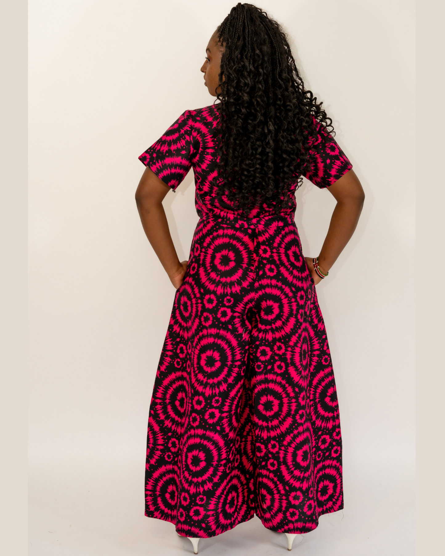 Pink & Black Palazzo Pants