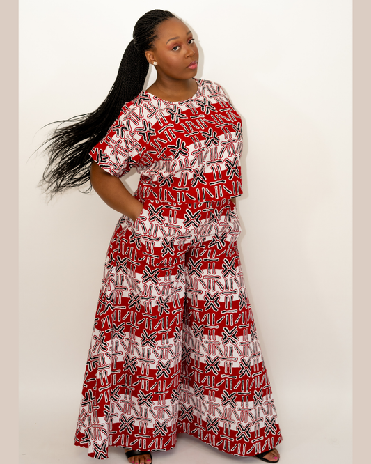 Red & White Matching Set