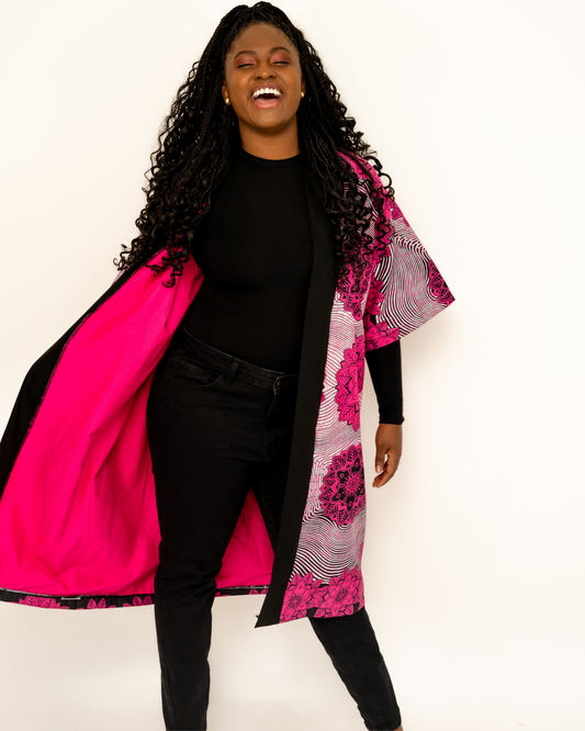 Pink and Black Cardigan