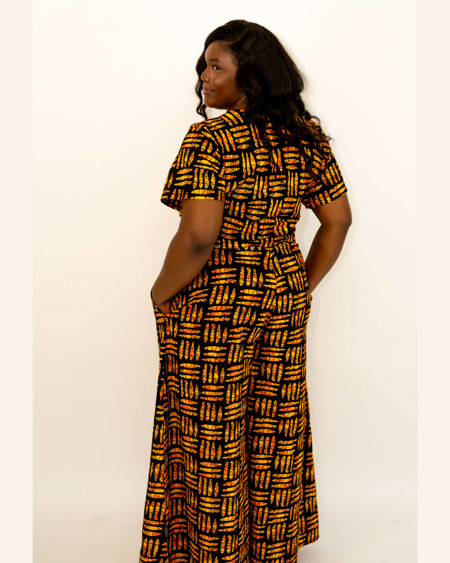 Black and Orange Palazzo Pants