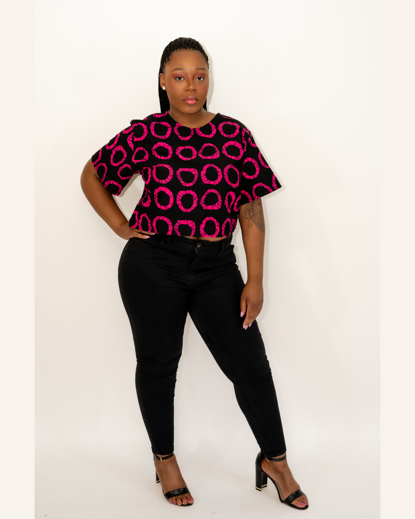 Pink and Black Top