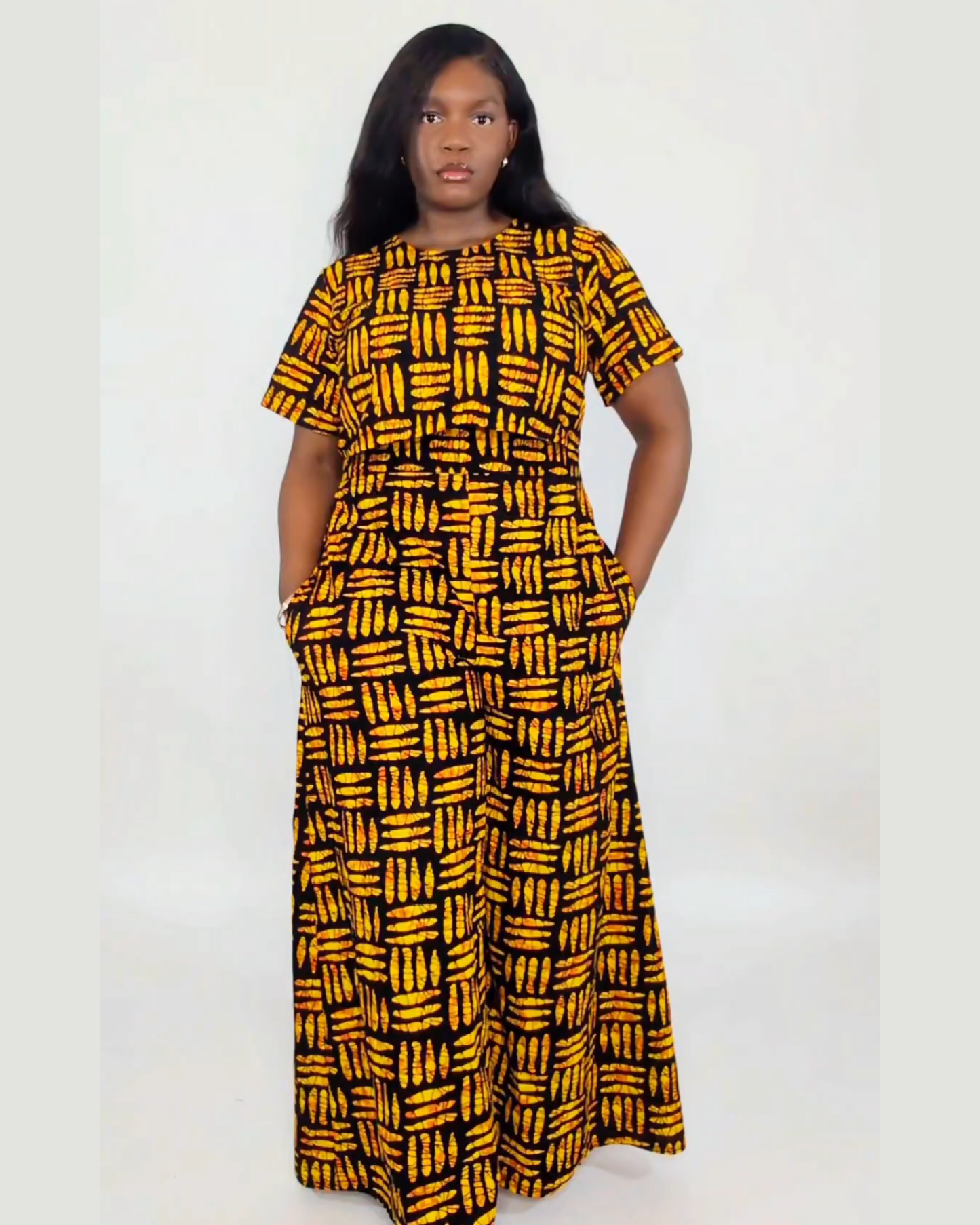 Black and Orange Palazzo Pants